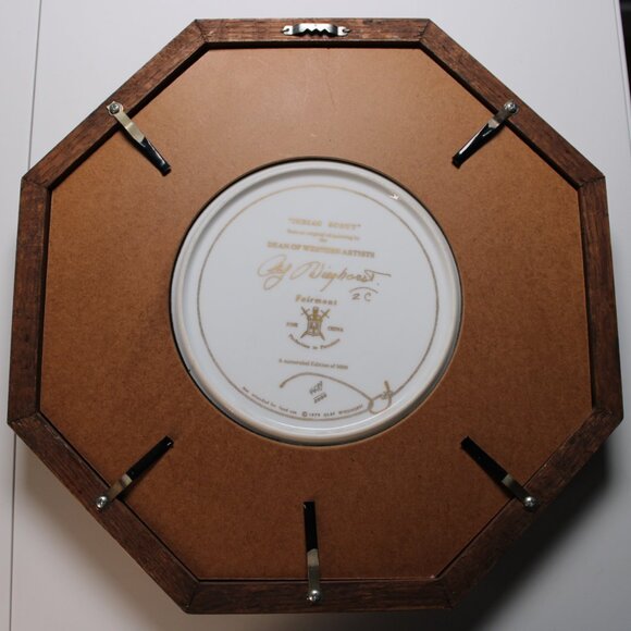 Indian Scout Collector Plate Olaf Wieghorst Fairmont Fine China 1970s Vintage - Picture 6 of 11